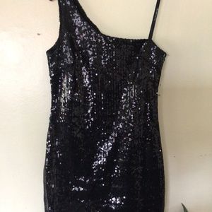 Rampage one shoulder sequin dress